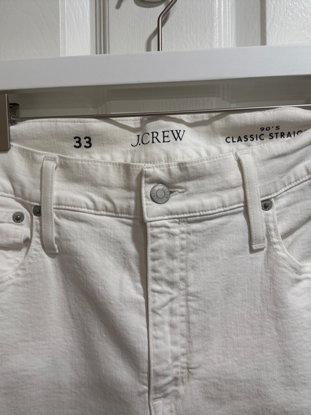 J. Crew Women's Straight Leg Jeans in White